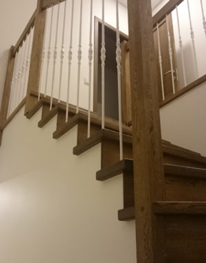 Solid oak wood stairs