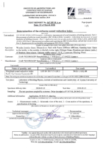 determination of the airborne sound reduction index planar door