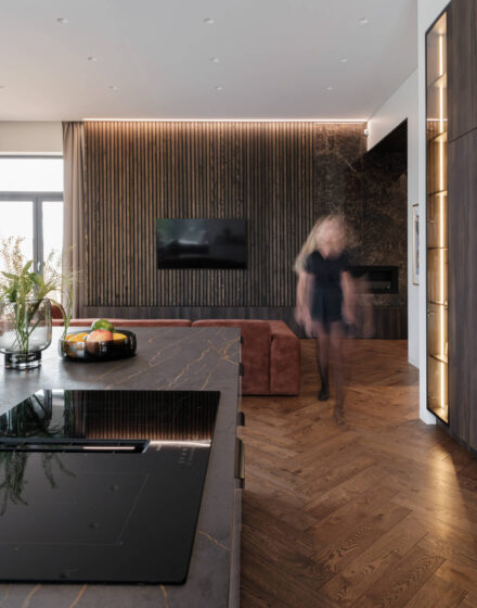 Modern Elegance: A Family Home That Boasts Natural Accents and Herringbone Flooring