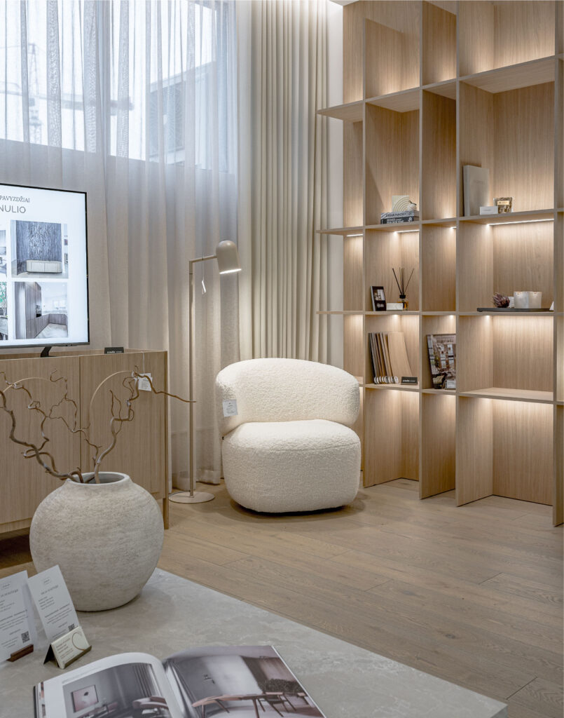 Real Home Vibes: Showroom Showcasing Oak Parquet in the Granola Shade